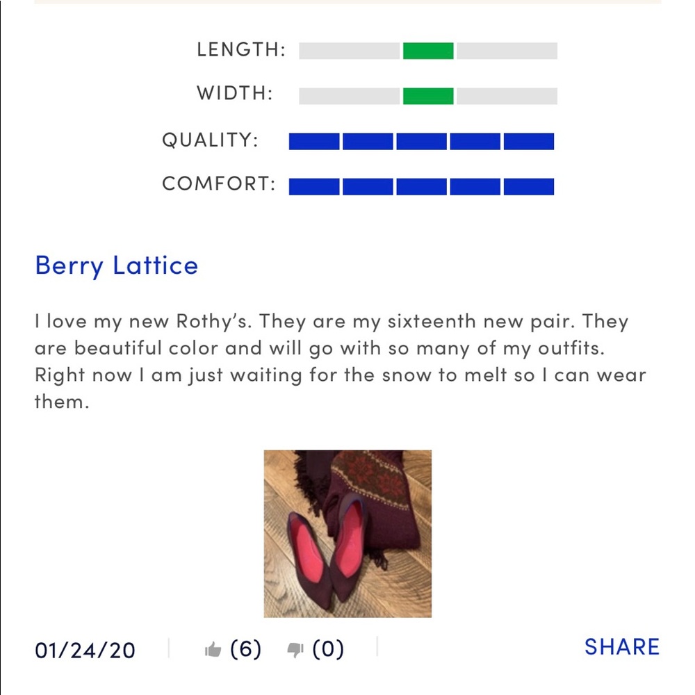 EUC Berry Lattice Rothy Points SOLD OUT - Picture 13 of 16